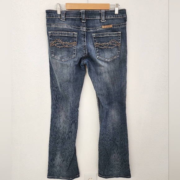 Cowgirl Tuff Don't Fence Me In Bootcut Western Jeans Classic Denim Sz 29 × 33 - Picture 3 of 5